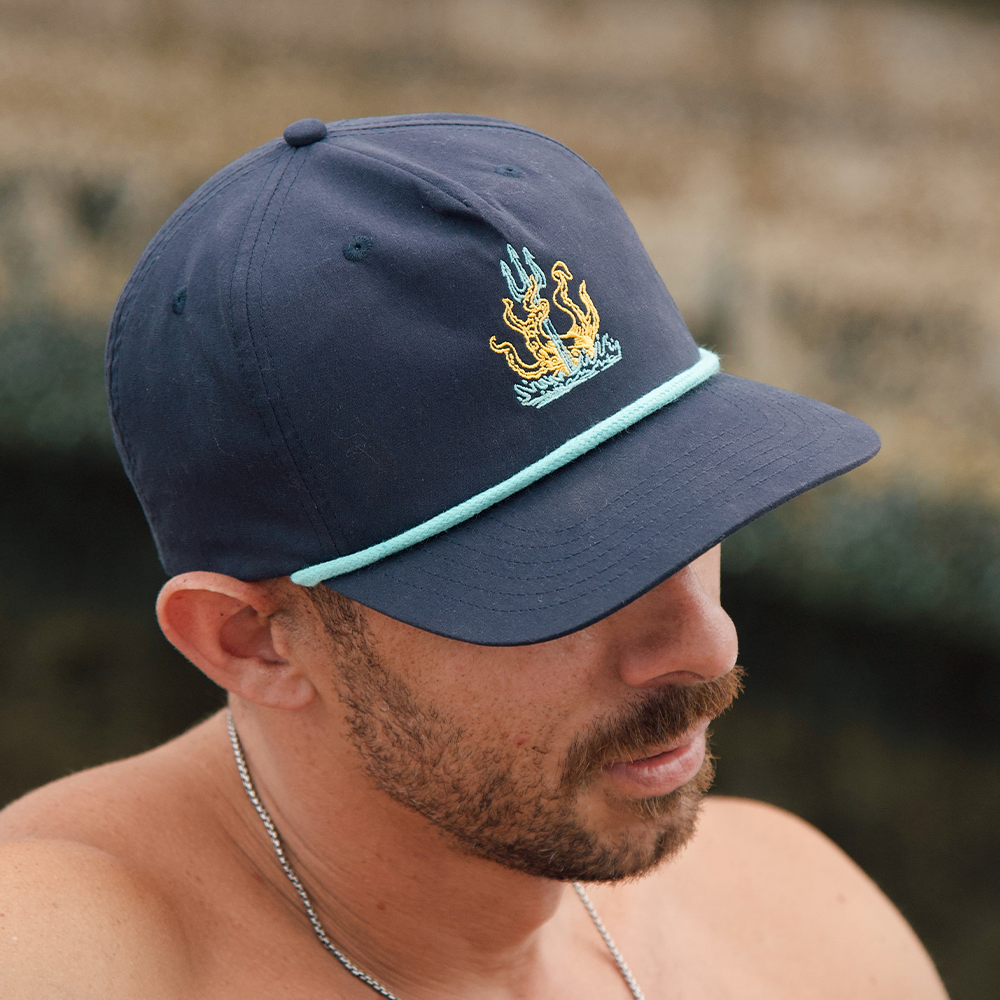 Trident Rope Cap – Navy/Mint